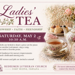 Ladies’ Tea at Redeemer Lutheran Church in Fort Wayne