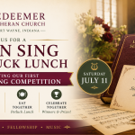 Hymn Sing and Potluck at Redeemer Lutheran Church